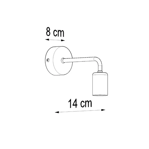 Nástěnné svítidlo DUOMO černé kovové moderní industriální do obýváku Sollux Lighting