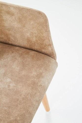 Jídelní židle Massal béžová čalouněná ekokůže s područkami moderní