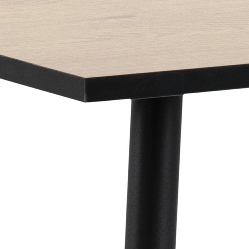 Jídelní stůl Wilma 120x80 moderní dubová deska s černými kovovými nohami