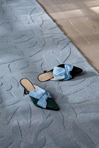 Vlněný koberec Cleavers Seaspray 170x240 modrý moderní do obýváku a ložnice