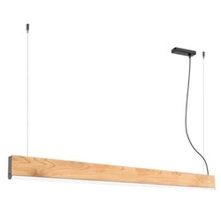 Závěsné LED svítidlo LYKKE dubové 150 cm moderní nad stůl nebo kuchyňský ostrůvek do obývacího pokoje