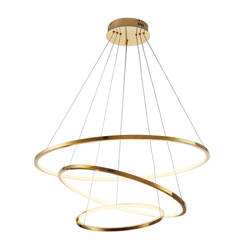 LED stropní svítidlo CIRCLE SLIM Step into Design zlaté, nastavitelné do obýváku a jídelny