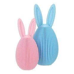 Sada 2 velikonočních figurek vajíček Intesi pastelové dekorace na stůl a komodu