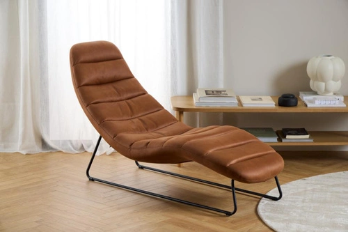 Sedačka Chaplin chaise longue do obýváku hnědá ekokůže moderní Actona