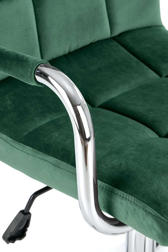 Ergonomická kancelářská židle Mooni XL otočná na kolečkách zelený samet k psacímu stolu