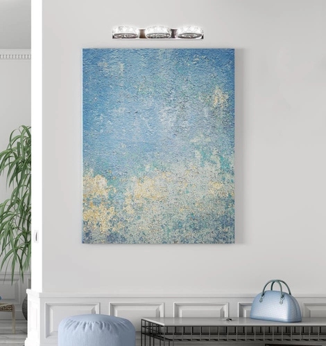 Nástěnné LED svítidlo Shipi chromované s krystaly moderní do obývacího pokoje a ložnice 50 cm