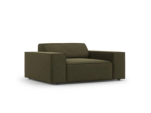 Zelené sametové křeslo ušák Jodie s područkami do moderního obýváku BESO LUX