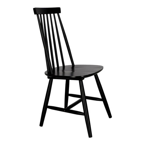 Dřevěná jídelní židle Wopy černá retro patičák Intesi vintage styl