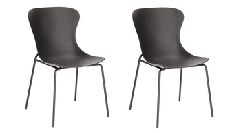 Sada 2 černých židlí Diapo
