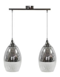 Závěsná lampa Celia 2x60W E27 stříbrná