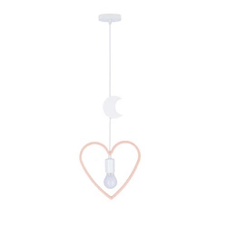 Jediná hm 1x20W E27 iq dětská závěsná lampa růžová+bílá
