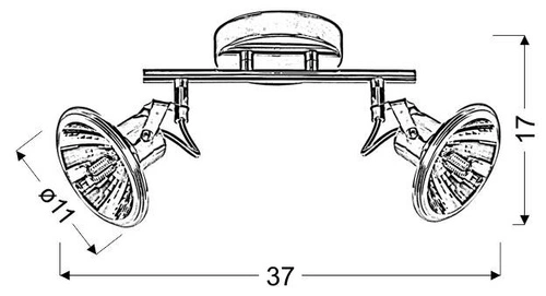 Moderní stropní LED svítidlo Moon chrom nastavitelné do obývacího pokoje a ložnice CANDELLUX