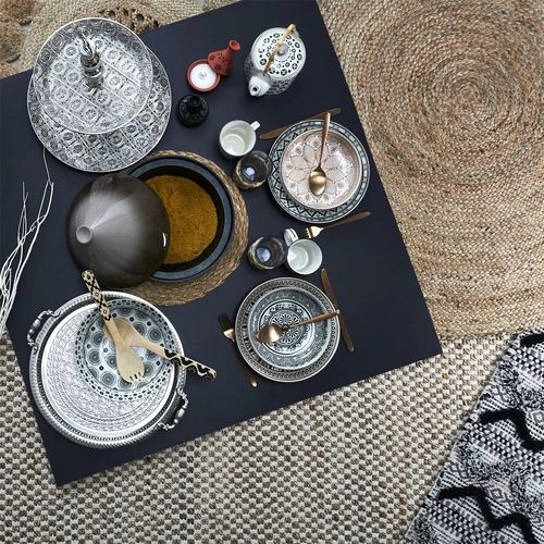 Keramický jídelní talíř Mirage Red 25 cm orientální červený do jídelny Intesi