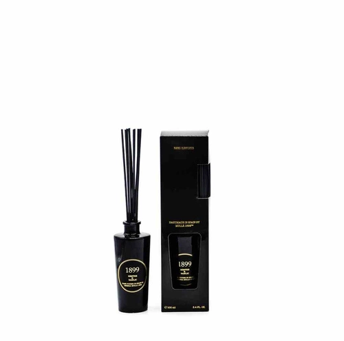 Cereria Molla aroma difuzér Reed 100 ml máta bazalka do bytu černé sklo