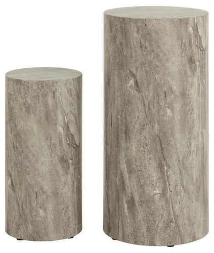 Sada 2 vysokých stolků Dice marble grey
