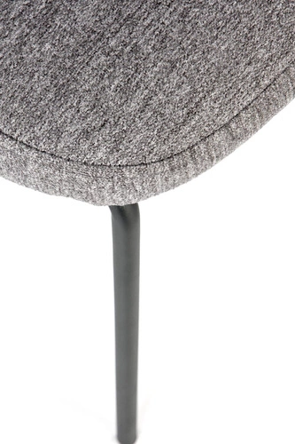 Čalouněná jídelní židle Lucie šedá moderní na kovových nohách do jídelny a obýváku Intesi