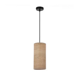 Ballo závěsná lampa černá 1x60 E27 stínidlo ořech