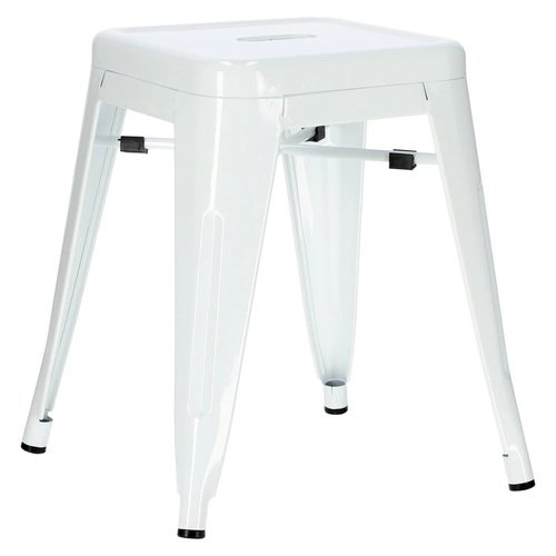 Kovová stolička Paris bílá inspirovaná Tolixem do kuchyně a jídelny moderní industriální 46 cm