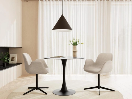 Křeslo Beth otočné do jídelny béžové čalouněné loft Actona