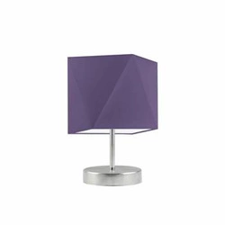 Noční lampička PASADENA moderní s fialovým stínidlem kovová do ložnice nebo obýváku
