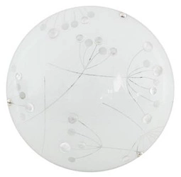 Stropní LED svítidlo kulaté Floral 30 moderní skleněné do obýváku a ložnice transparentní