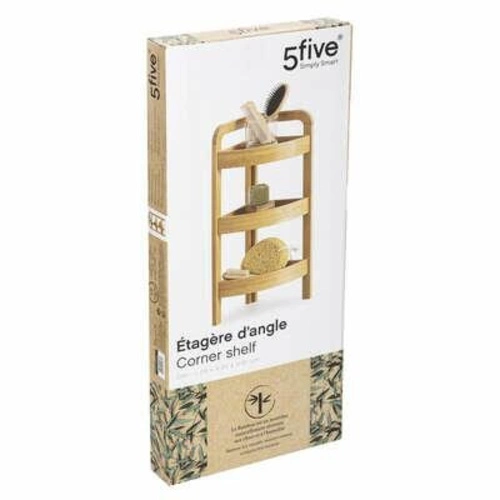 5five simply smart rohová bambusová police na knihy a dekorace do koupelny skandinávský styl