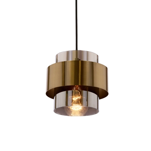 Závěsné svítidlo Spiega černé se zlatem skleněné nastavitelné do obýváku a nad jídelní stůl