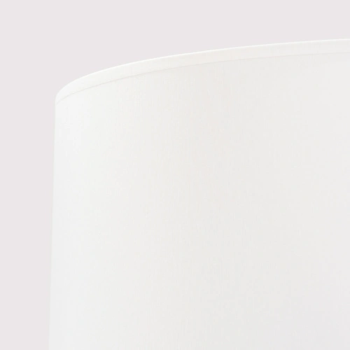 Bílá stojací lampa NATT moderní dřevěná podlahová do obýváku s látkovým stínidlem