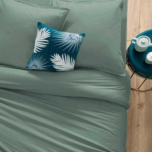 Atmosphera bavlněné prostěradlo s gumou 160x200 zelené na matraci do ložnice