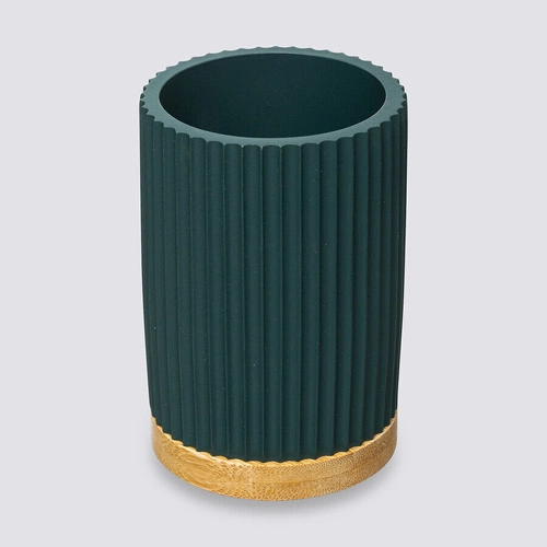 Modern bambusový zelený kelímek na zubní kartáčky do koupelny 5five