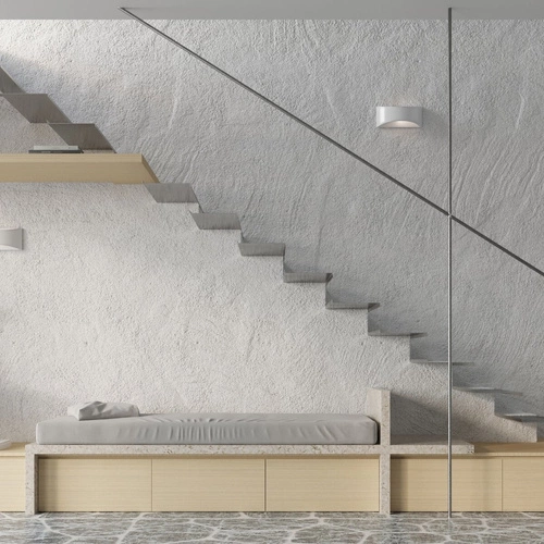 Nástěnné svítidlo Vixen bílý lesk moderní keramické do obývacího pokoje, ložnice nebo nad zrcadlo