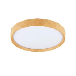 Stropní svítidlo Cadix bílá+dřevo 24W LED 38,5 cm bílé stínidlo