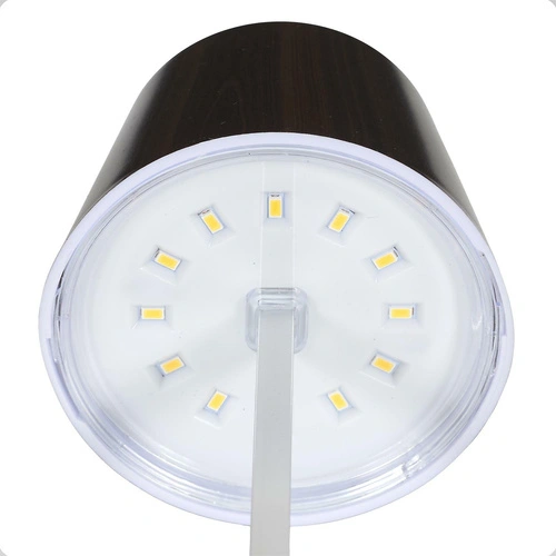 LED stolní lampička Blanca dotyková hnědá na baterie stmívatelná