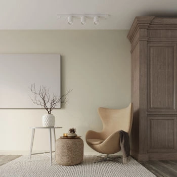 Stropní svítidlo, 3 spoty, 3fázový kolejnicový systém, ORBIS bílá