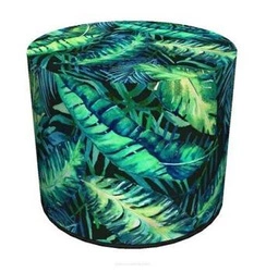 Zahradní kulatý puf Virgo Intesi moderní voděodolný na zahradu, terasu i balkon 40 cm