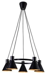Více Závěsná lampa 5x40W E27 matná černá