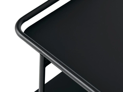 Konferenční stolek Yuba do obývacího pokoje moderní kovový černý 110x55 cm