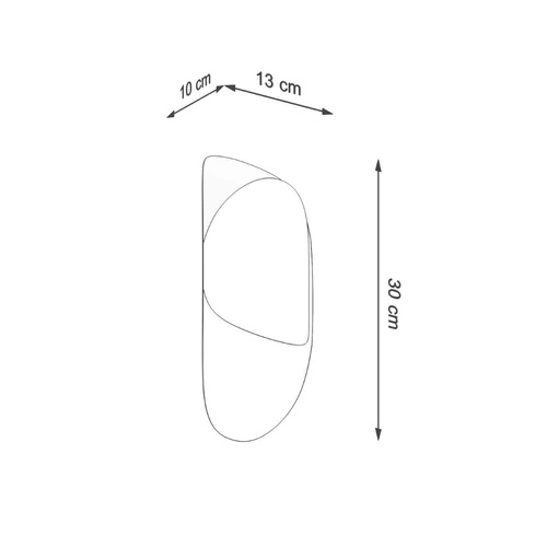 Nástěnné svítidlo Tear černé moderní kovové do obýváku, ložnice nebo nad zrcadlo