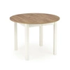 Rozkládací kulatý stůl Nigo Intesi dub přírodní a bílý do jídelny nebo kuchyně 102–142 cm