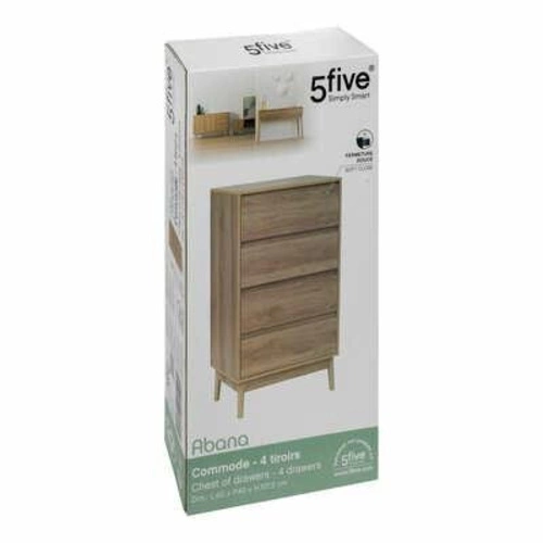 Komoda Abana 4 zásuvky na nožkách moderní dřevěná do obýváku a ložnice 60 cm