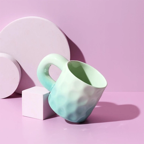 Keramický hrnek Chubby Intesi mořský 330 ml na kávu a čaj s velkým uchem