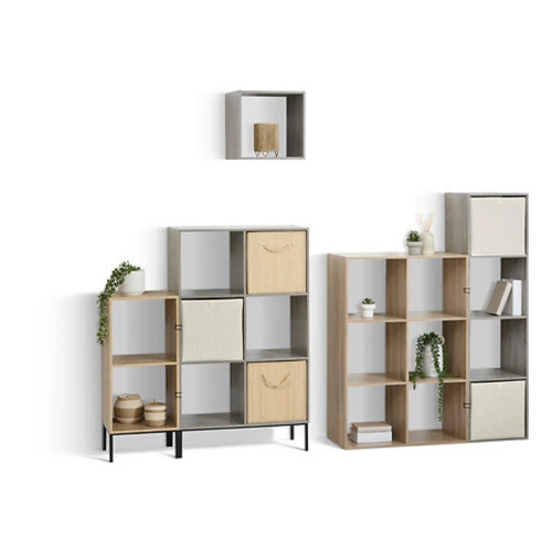 Úložný box do regálu Stemy 31x31 béžový textilní s pleteným vzorem do šatny 5five