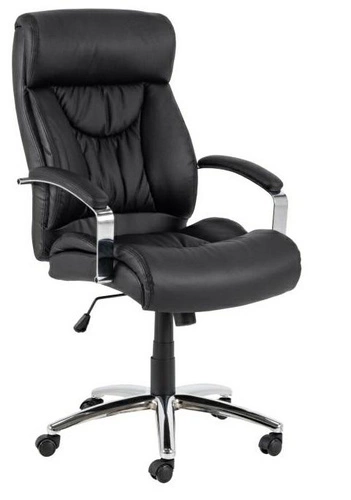 Ergonomická kancelářská židle Benson černá kožená otočná s nastavitelnou výškou