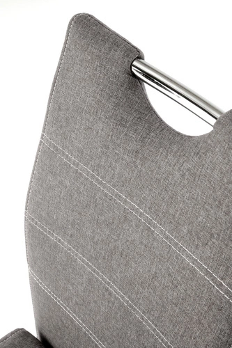 Čalouněná židle Tenesse šedá na chromovaných lyžinách do jídelny moderní Intesi