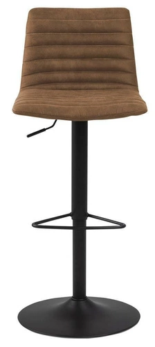 Barová židle Kimmy hnědá s opěrkou otočná čalouněná moderní do kuchyně a k ostrůvku Actona