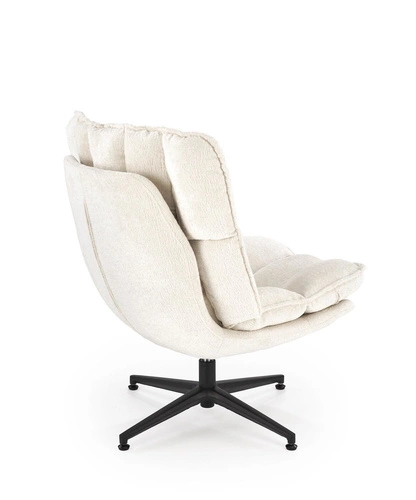 Otočná relaxační křeslo Florens krémová do obýváku moderní látka Intesi