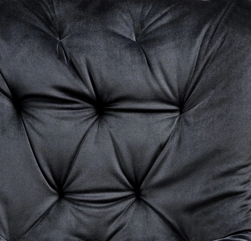 Otočná sametová židle Veroniq černá, čalouněná, moderní do obýváku a kanceláře Intesi