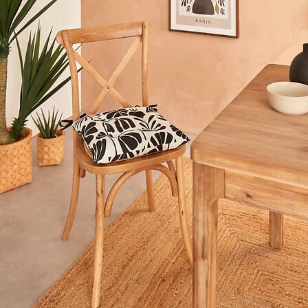 Polštářek pro židle Twisted Lime white/black