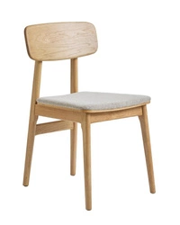Voli dřevěná čalouněná židle do jídelny a kuchyně skandinávská písková