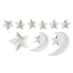 Sada 9 kusů servírovacího nádobí Starry Night bílá